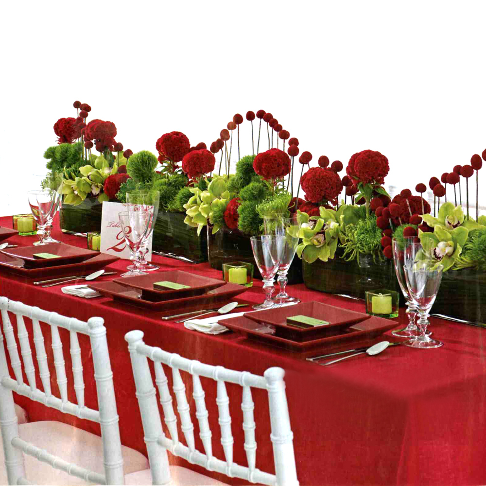 images of red green wedding decorations