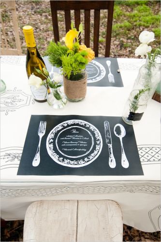 wedding placemats for brides