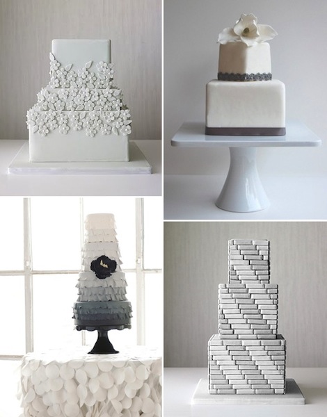 grey wedding cakes